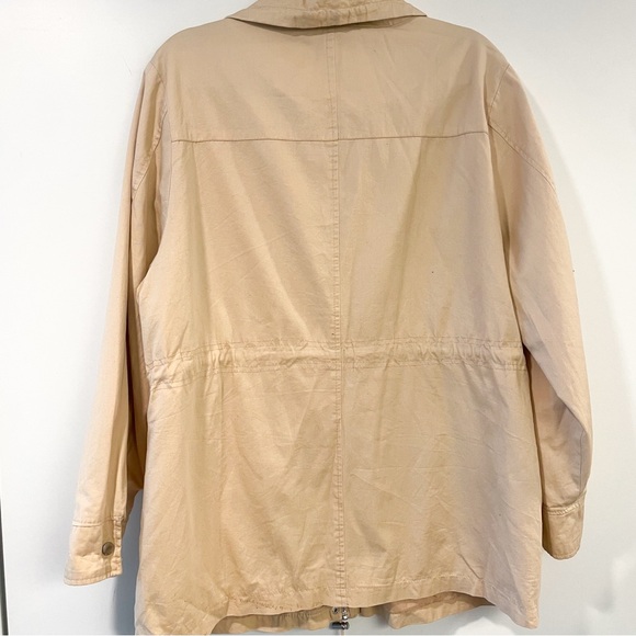 Charlotte Russe Plus Cream Lightweight Drawstring Jacket 1X - Picture 5 of 6